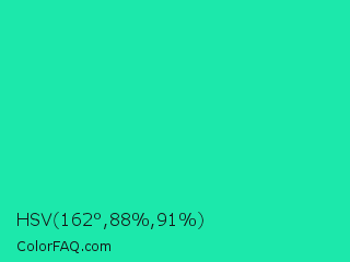 HSV 162°,88%,91% Color Image
