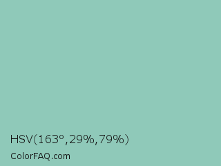 HSV 163°,29%,79% Color Image