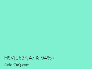 HSV 163°,47%,94% Color Image
