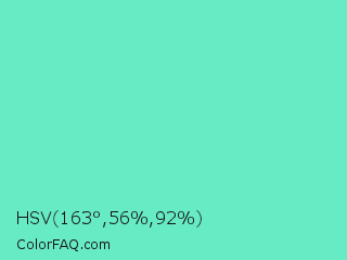 HSV 163°,56%,92% Color Image