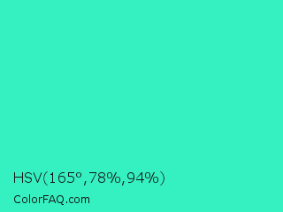 HSV 165°,78%,94% Color Image