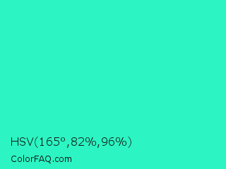HSV 165°,82%,96% Color Image
