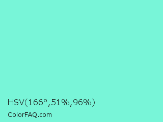 HSV 166°,51%,96% Color Image