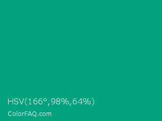 HSV 166°,98%,64% Color Image