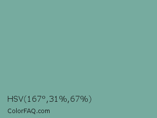 HSV 167°,31%,67% Color Image