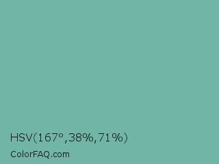 HSV 167°,38%,71% Color Image