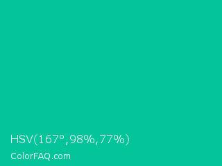 HSV 167°,98%,77% Color Image