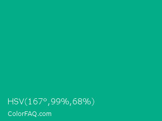 HSV 167°,99%,68% Color Image