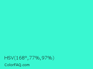 HSV 168°,77%,97% Color Image
