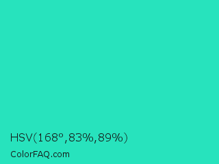HSV 168°,83%,89% Color Image