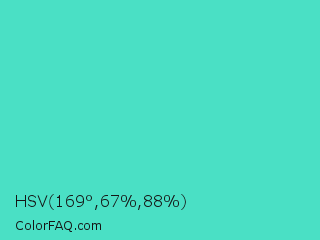 HSV 169°,67%,88% Color Image