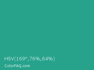 HSV 169°,76%,64% Color Image