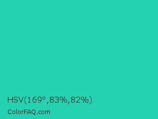 HSV 169°,83%,82% Color Image