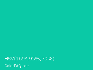 HSV 169°,95%,79% Color Image