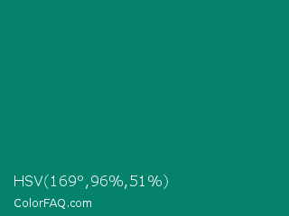HSV 169°,96%,51% Color Image