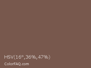 HSV 16°,36%,47% Color Image