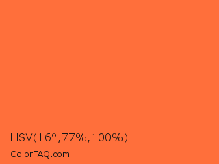 HSV 16°,77%,100% Color Image