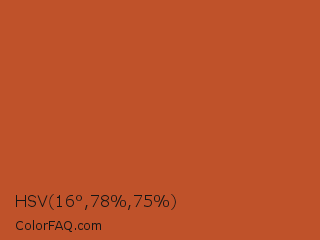 HSV 16°,78%,75% Color Image
