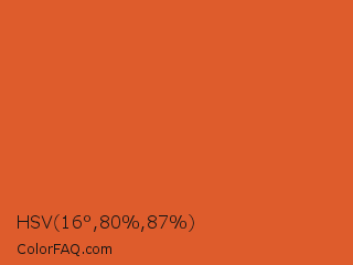 HSV 16°,80%,87% Color Image