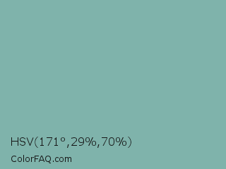 HSV 171°,29%,70% Color Image