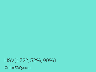 HSV 172°,52%,90% Color Image