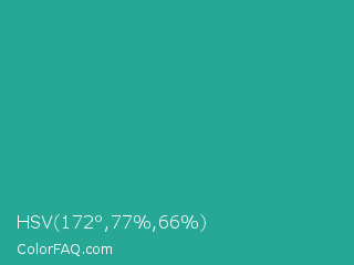 HSV 172°,77%,66% Color Image