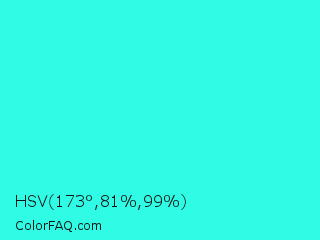 HSV 173°,81%,99% Color Image