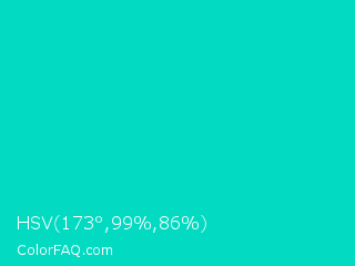 HSV 173°,99%,86% Color Image