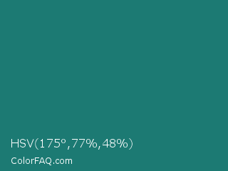 HSV 175°,77%,48% Color Image