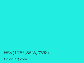 HSV 176°,86%,93% Color Image