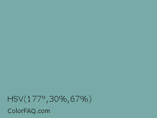 HSV 177°,30%,67% Color Image
