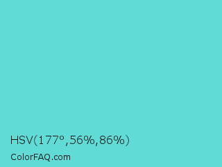 HSV 177°,56%,86% Color Image