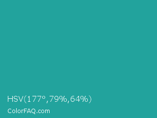 HSV 177°,79%,64% Color Image