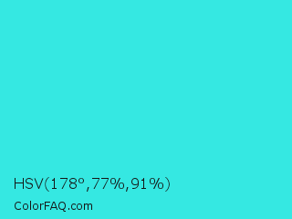 HSV 178°,77%,91% Color Image