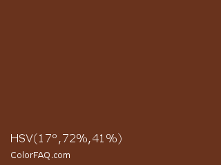 HSV 17°,72%,41% Color Image
