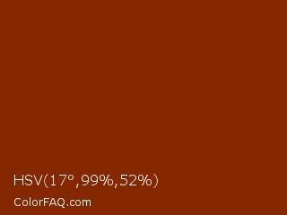 HSV 17°,99%,52% Color Image