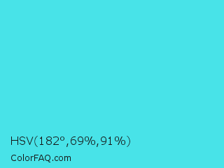 HSV 182°,69%,91% Color Image