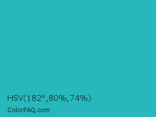 HSV 182°,80%,74% Color Image