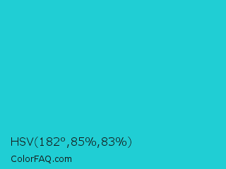 HSV 182°,85%,83% Color Image
