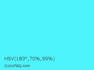 HSV 183°,70%,99% Color Image