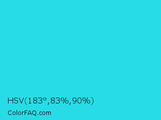HSV 183°,83%,90% Color Image