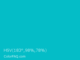 HSV 183°,98%,78% Color Image