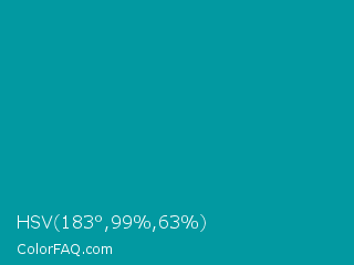 HSV 183°,99%,63% Color Image