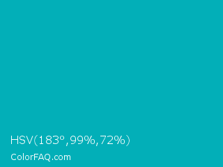 HSV 183°,99%,72% Color Image