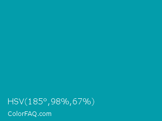 HSV 185°,98%,67% Color Image