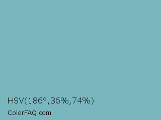 HSV 186°,36%,74% Color Image