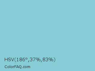 HSV 186°,37%,83% Color Image