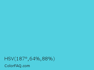 HSV 187°,64%,88% Color Image