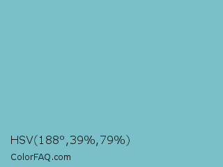 HSV 188°,39%,79% Color Image