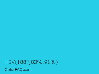 HSV 188°,83%,91% Color Image